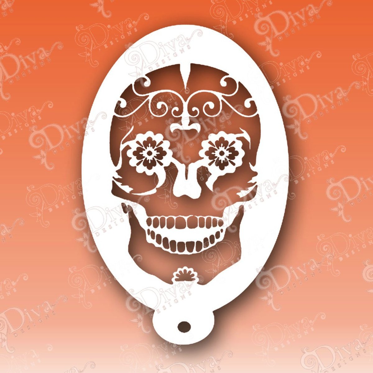 Sugar Skull -  Schmink Sjabloon Halloween