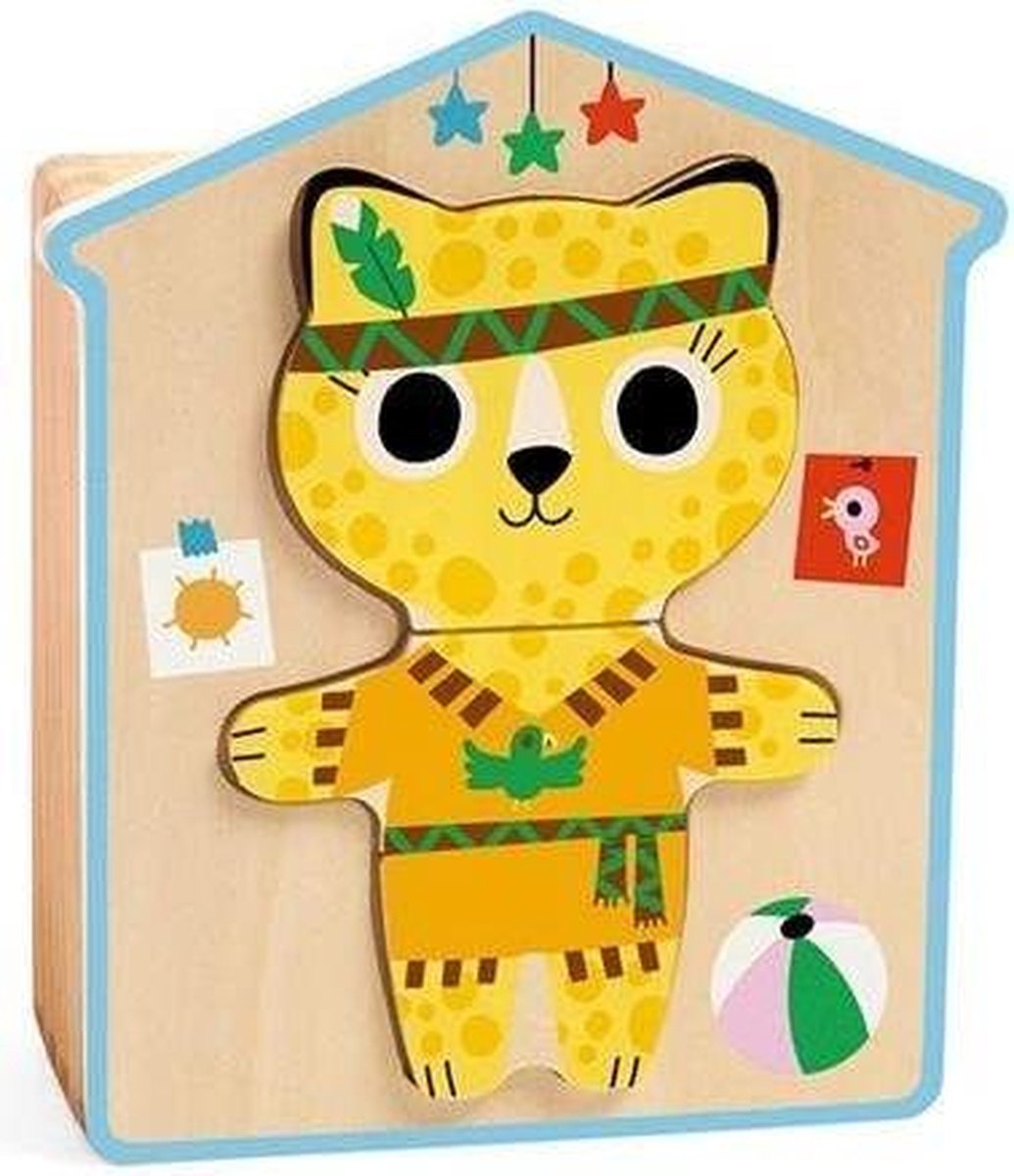 DJECO Puzzle Dressup mix Legpuzzel 6 stuk(s) Dieren