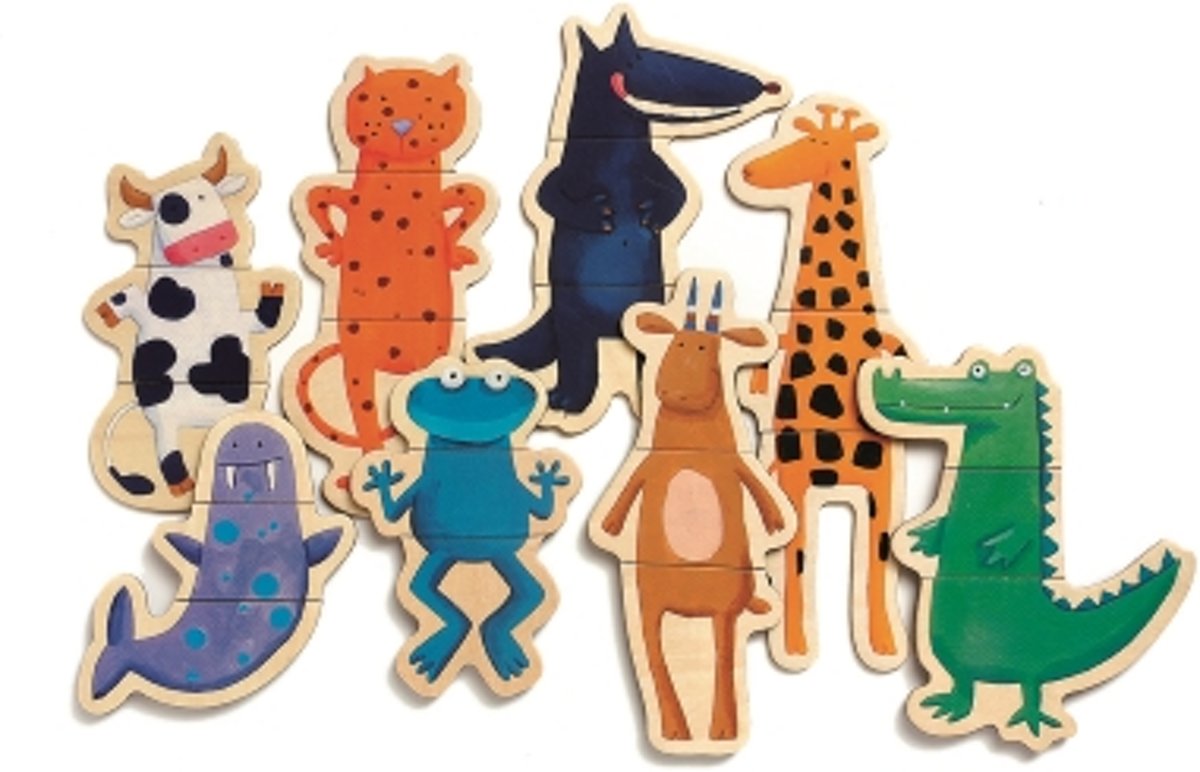 Magneetset houten dieren