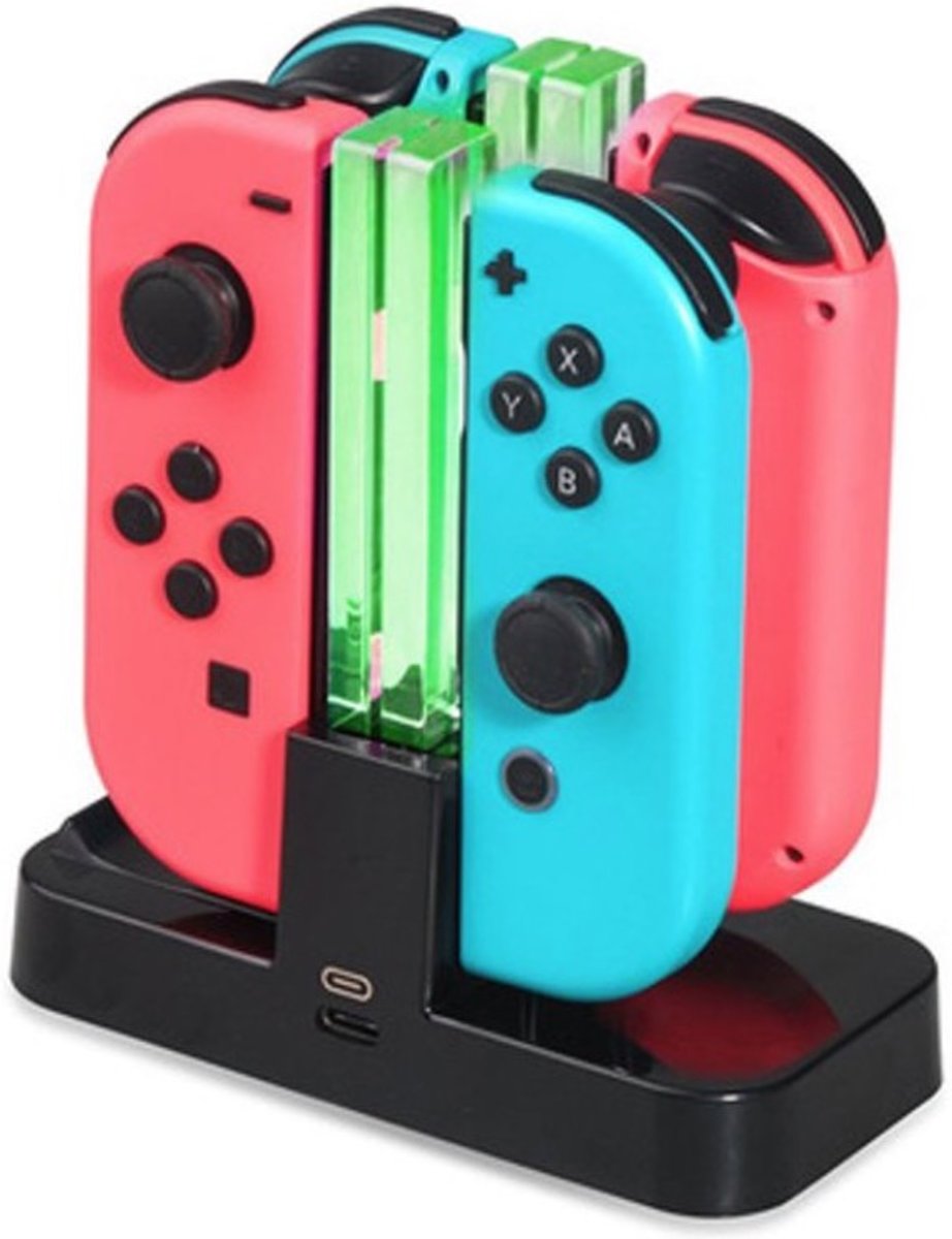 Dobe LED Quad-Charging dock voor Nintendo Switch