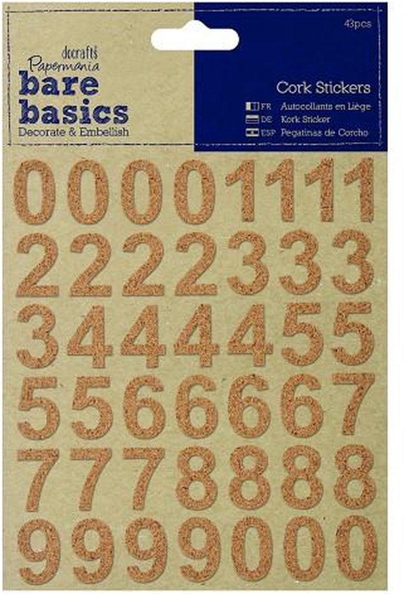 Cork Stickers (43pcs) - Numbers