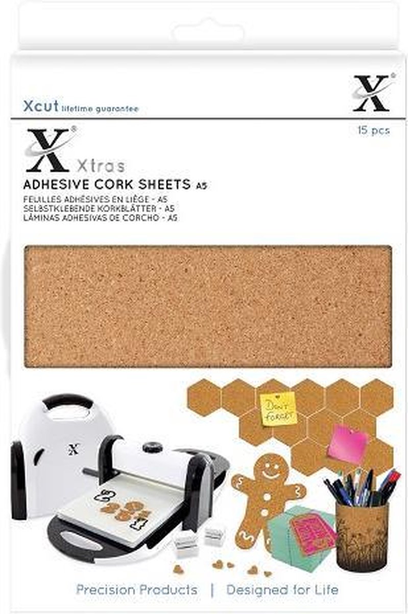 Xcut Xtras A5 Adhesive Cork Sheets (15pcs)