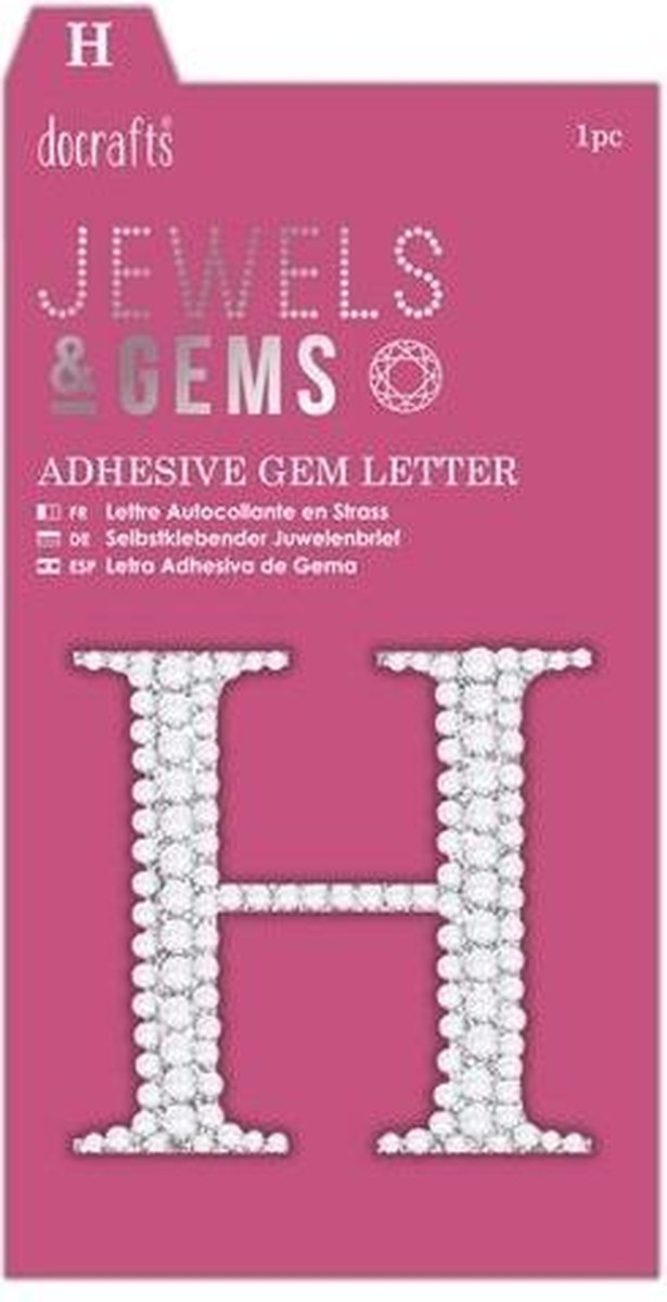 Zelfklevend Edelletter - H - Jewels & Gems