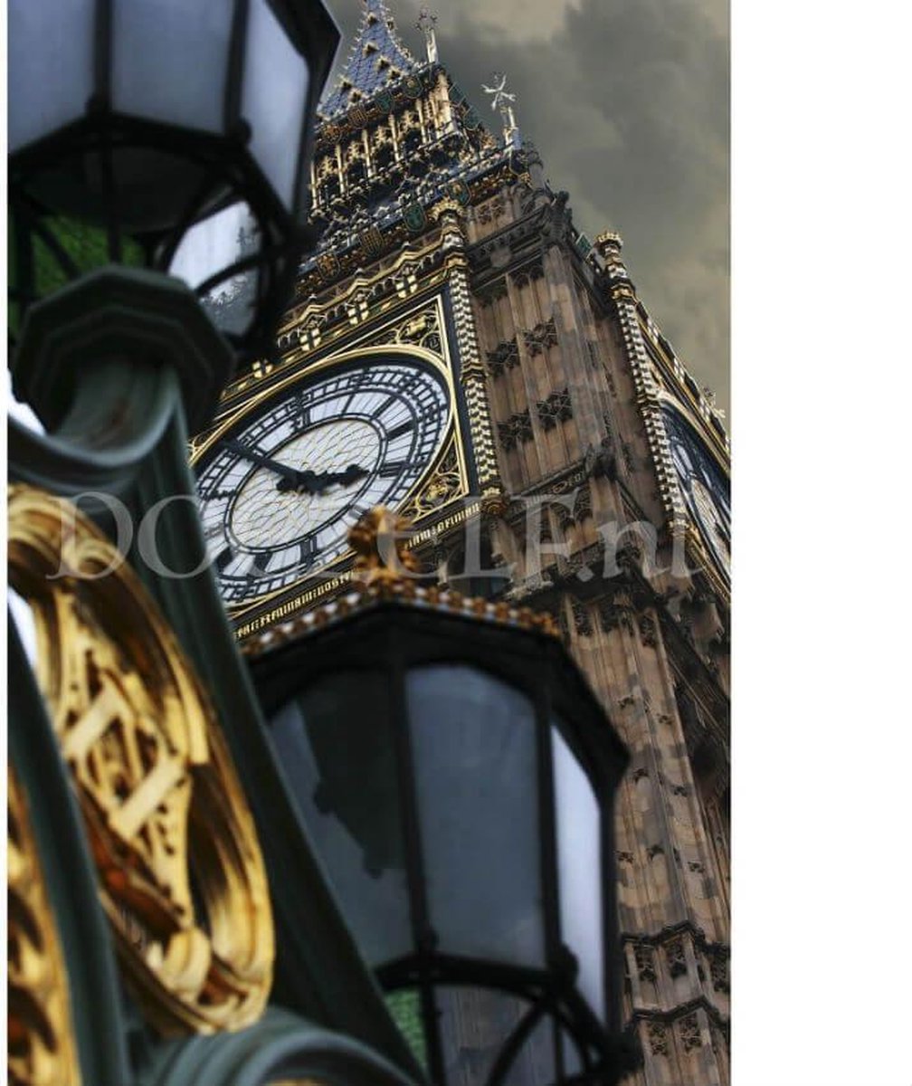 Diamond Painting Big Ben Londen 50x60cm. DP Volledige bedekking - Vierkante steentjes - diamondpainting inclusief tools