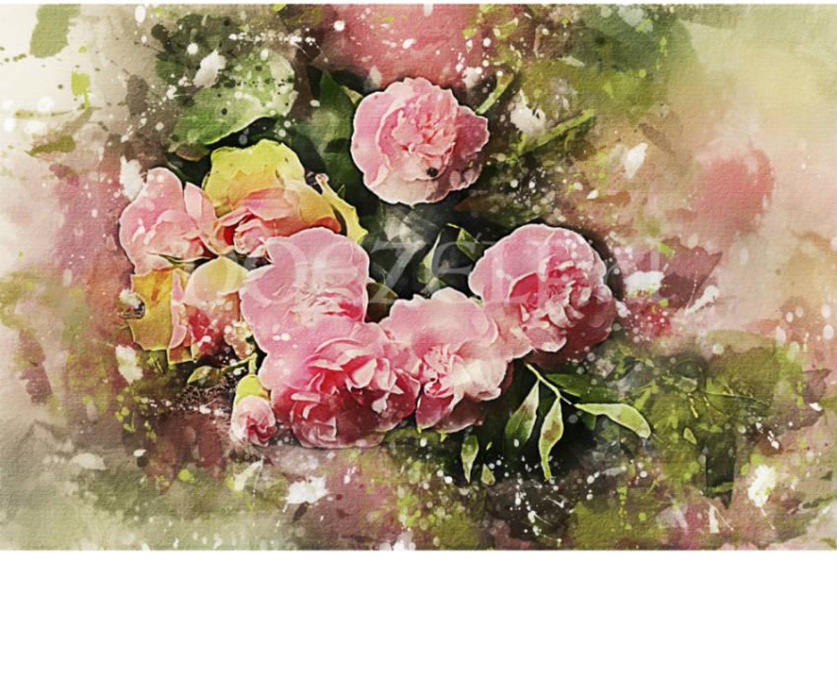 Diamond Painting Schilderij bloemen 30x40cm. (Volledige bedekking - Ronde steentjes) diamondpainting inclusief tools