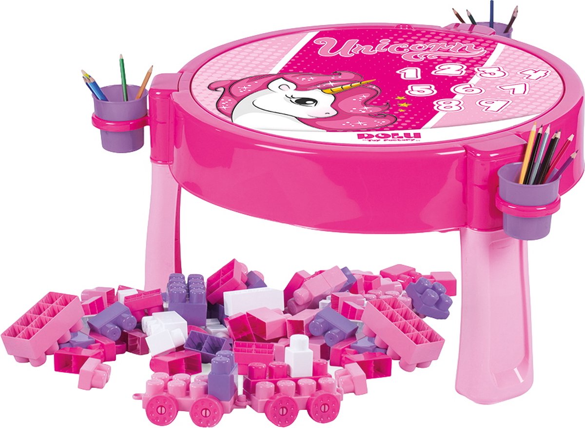 Dolu Unicorn Activiteiten Tafel incl. 100 Blokken 2572