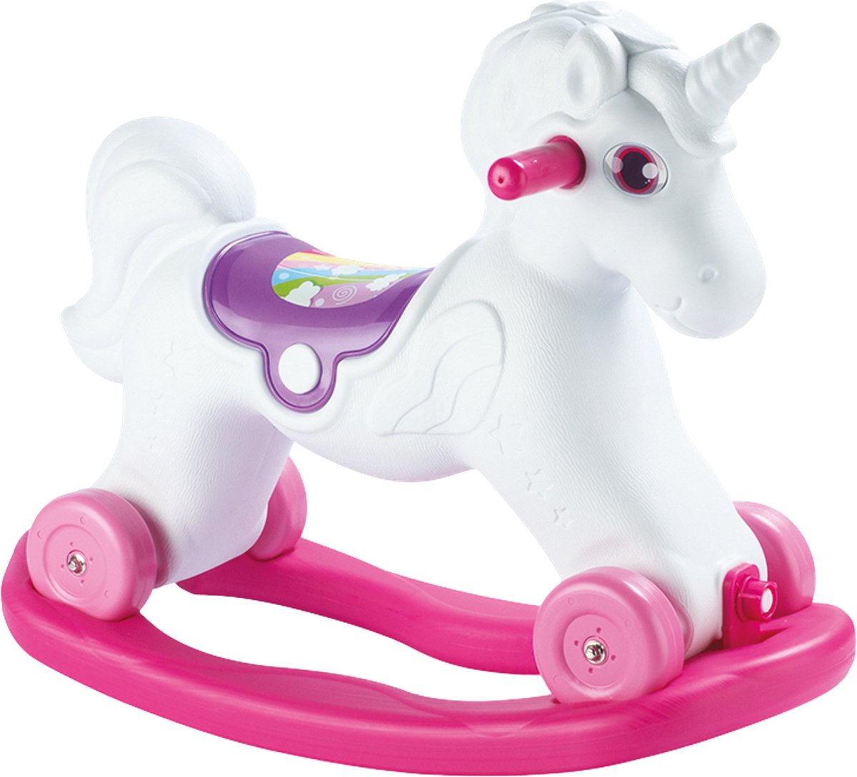 Dolu Unicorn Roze/Wit Hobbelpaard 2509