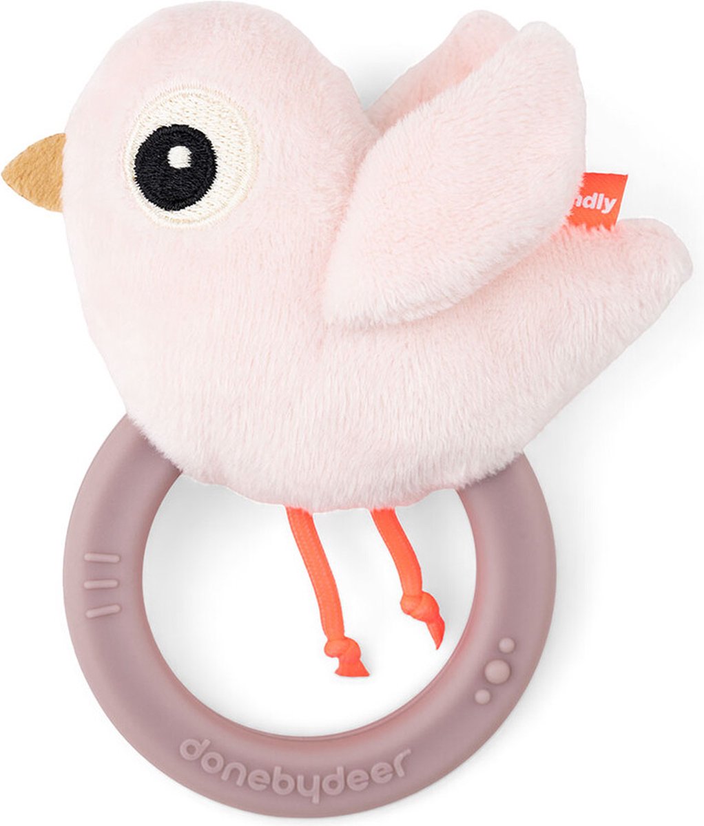   Sonsory Ratlle With Teether Birdee Powder