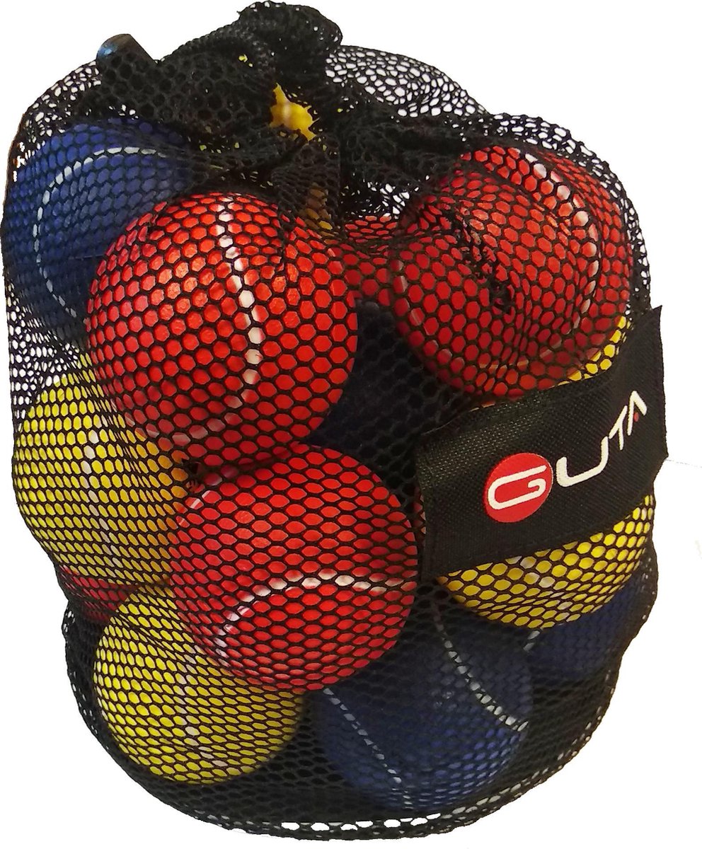 Draagtas Coated Foam Tennisballen voor kinderen 18 stuks