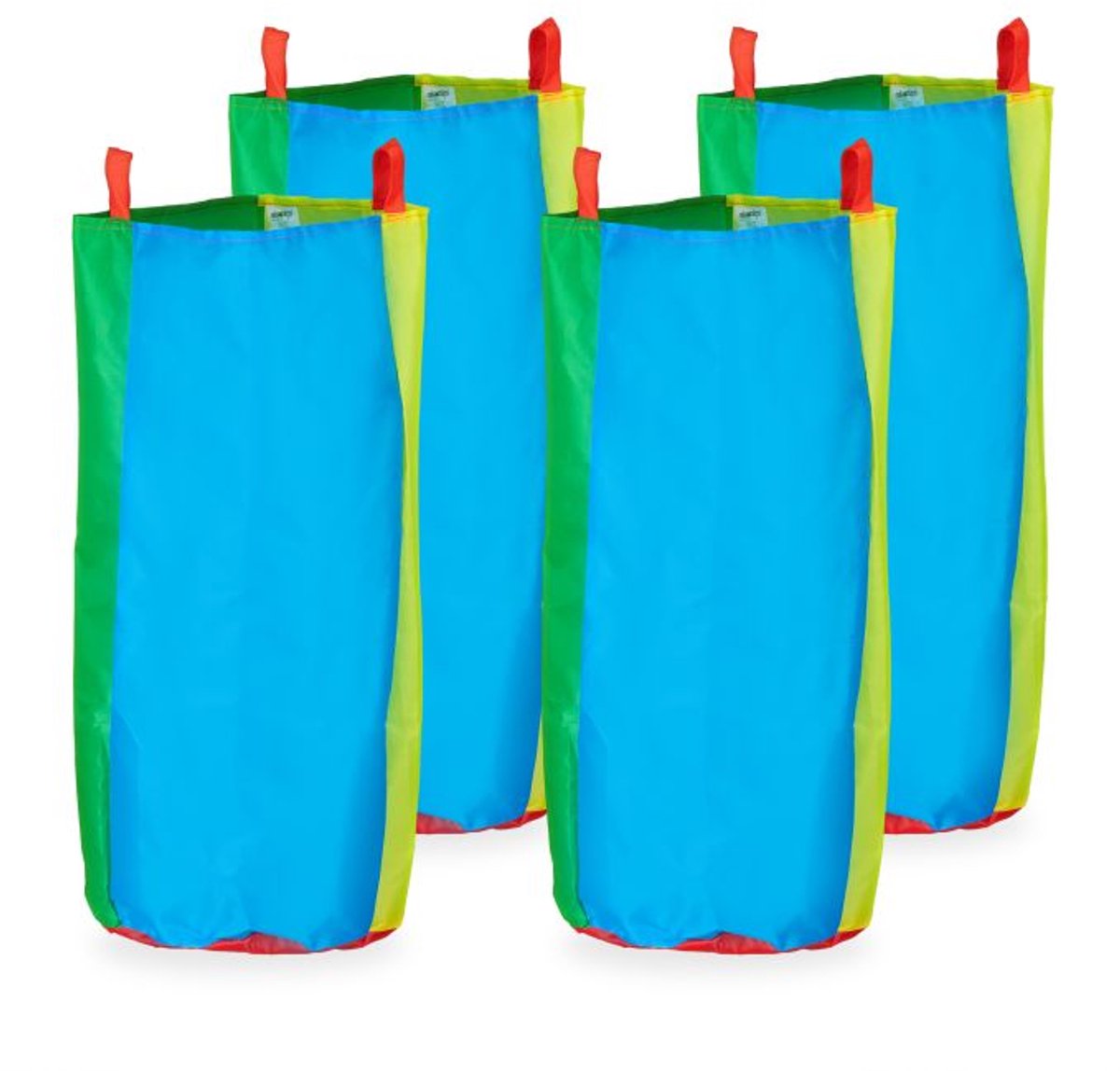  ® Zakloop Set van 4 - Zaklopen voor Kinderen - Springzakken met Handgrepen - ca. 73 x 52 cm - Multikleur
