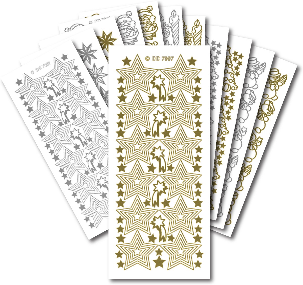  set Kerstplaatjes, 12 stickervellen