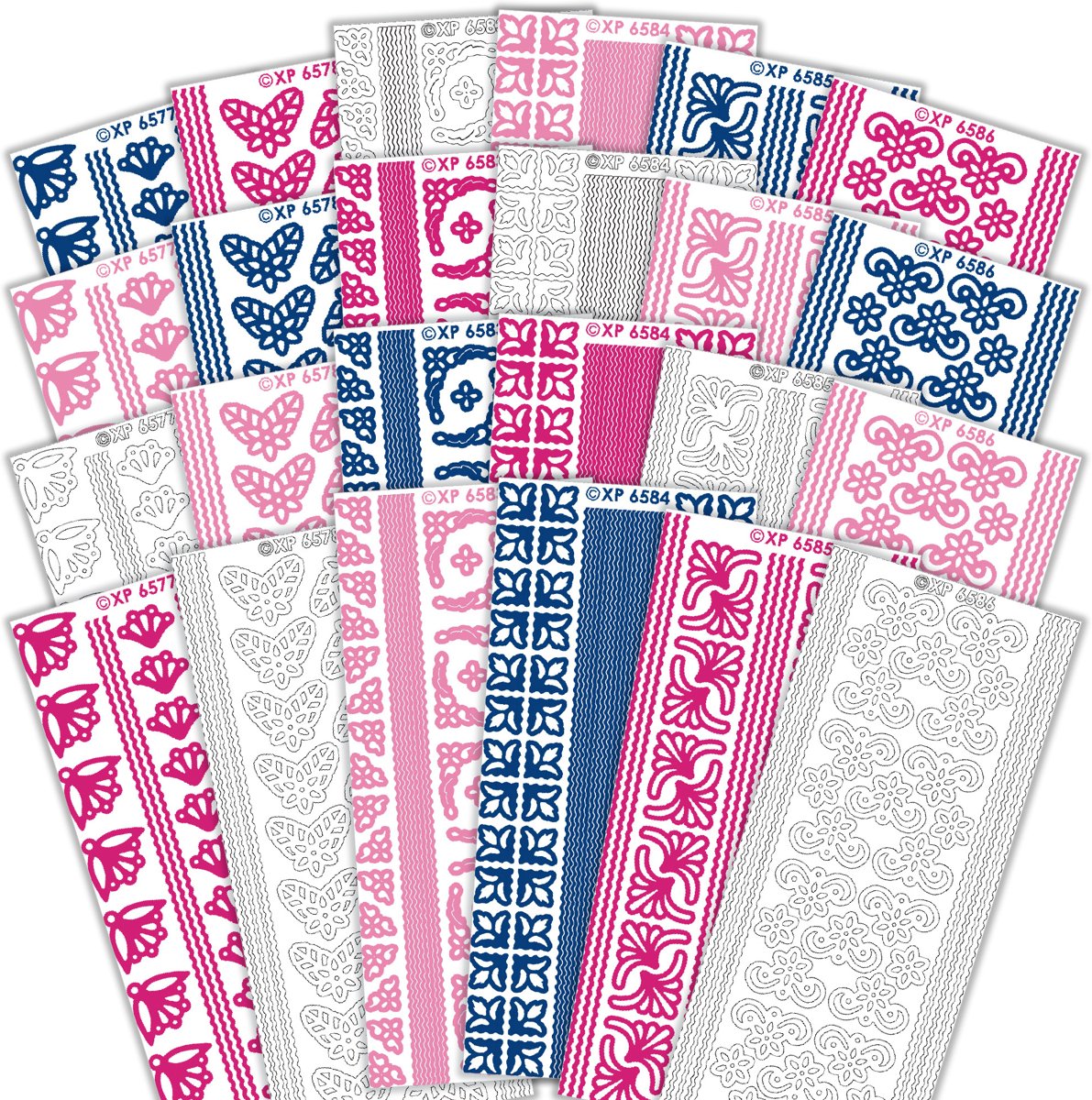  set Kleine Hoekjes, 24 stickervellen