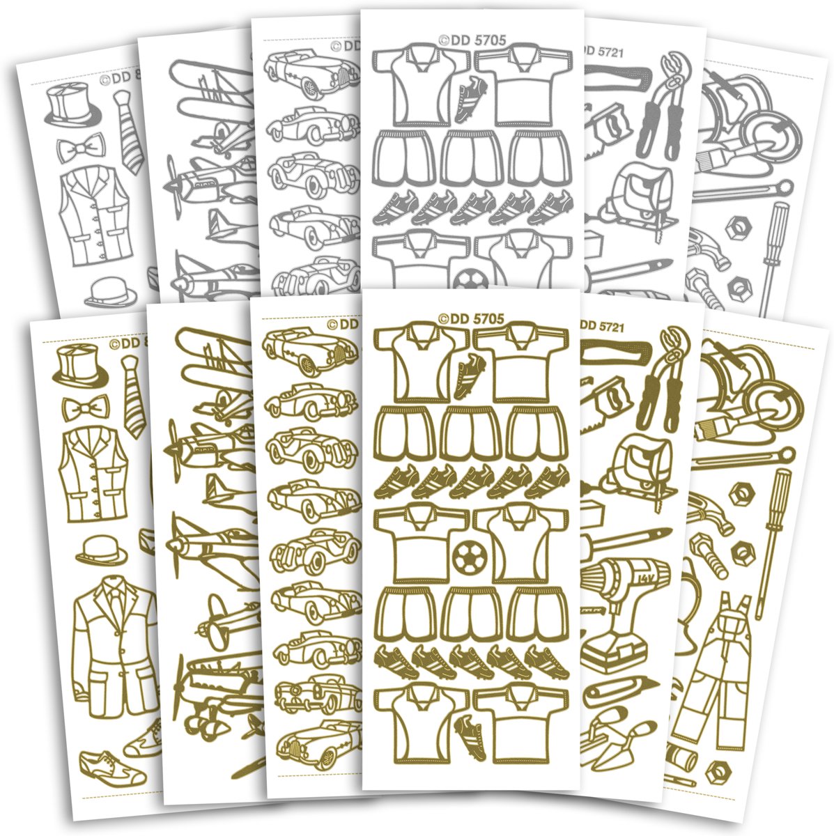  set thema: Mannen, 12 stickervellen