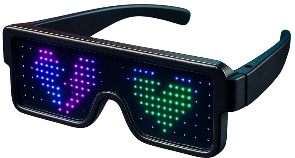   PRO LED Partybril – Meerkleurige - Oplaadbaar - Draadloze, Feestbril - Techno Party Glasses - Men & Women - Lichtgevende Bril - Bril met LED verlichting - Bril met Licht - Perfect voor Feesten & Bruiloften & Koningsdag