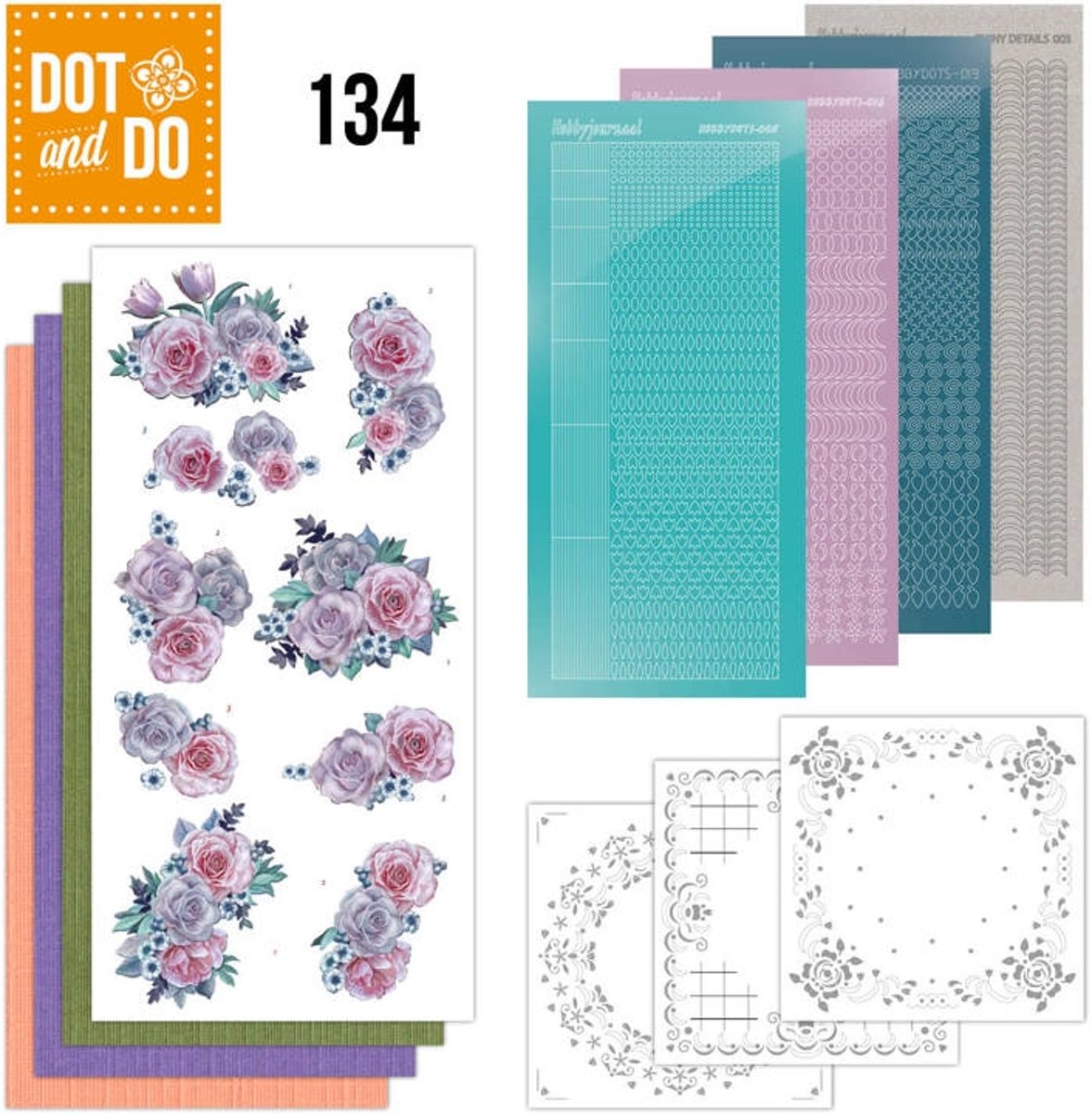 Dot and Do 134 - Paarse Bloemen