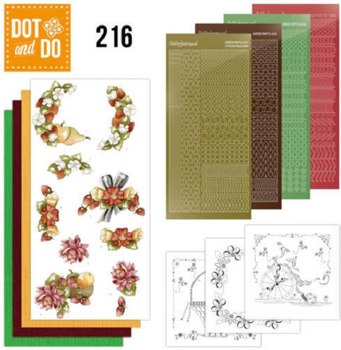 Dot and Do 216 - Precious Marieke - Flowers and Fruits - Flowers and Strawberries