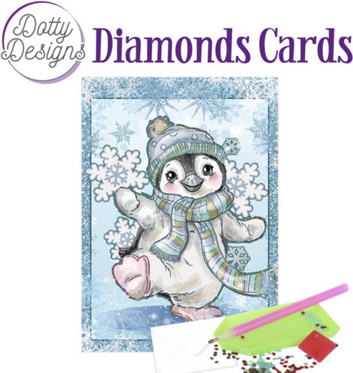 DDDC1066 Dotty Designs Diamond Cards - Penguin