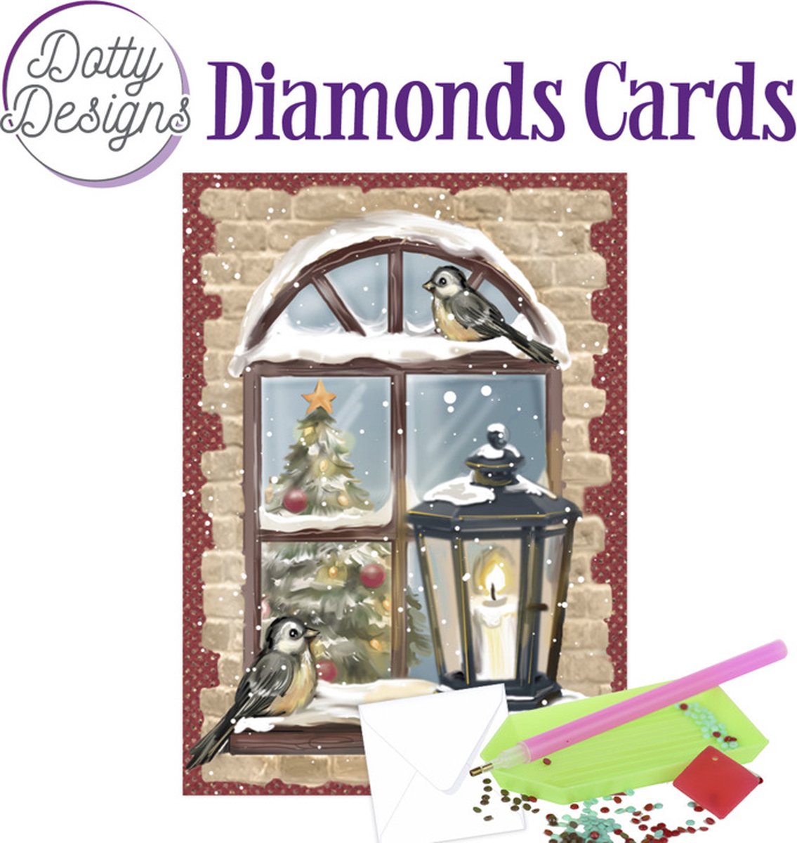 Dotty Design Diamonds Cards Christmas Window DDDC1044