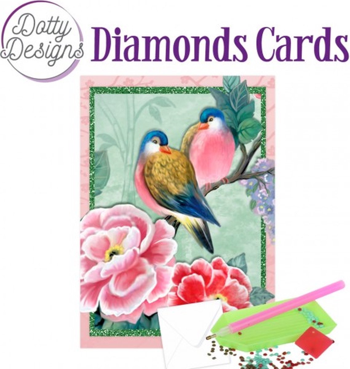 Dotty Designs Diamond Cards - Birds and flowers