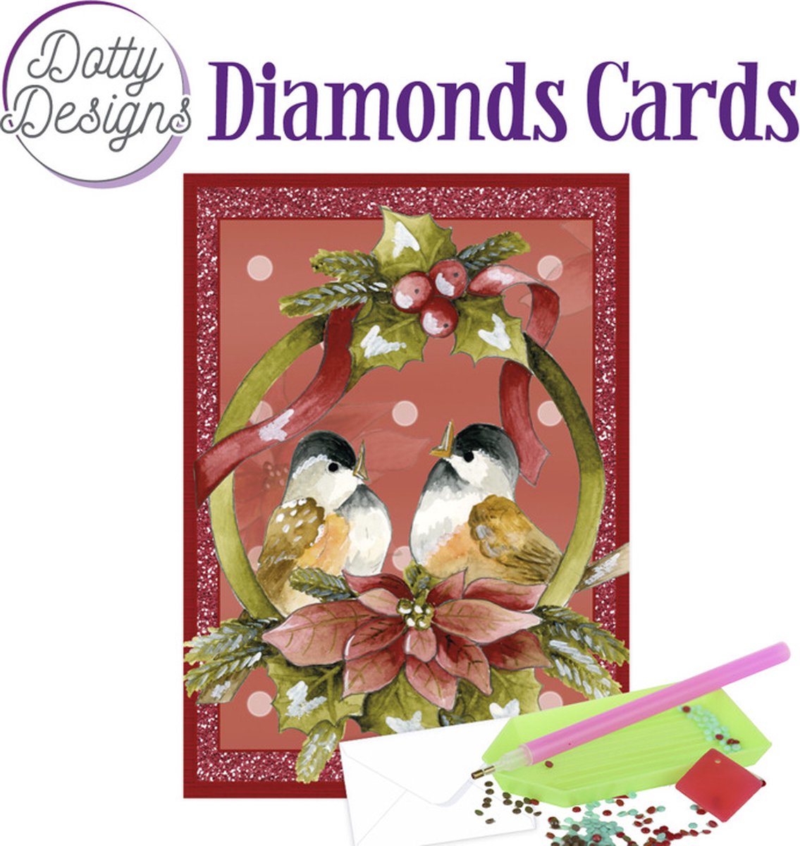 Dotty Designs Diamond Cards - Birds in a Pendant