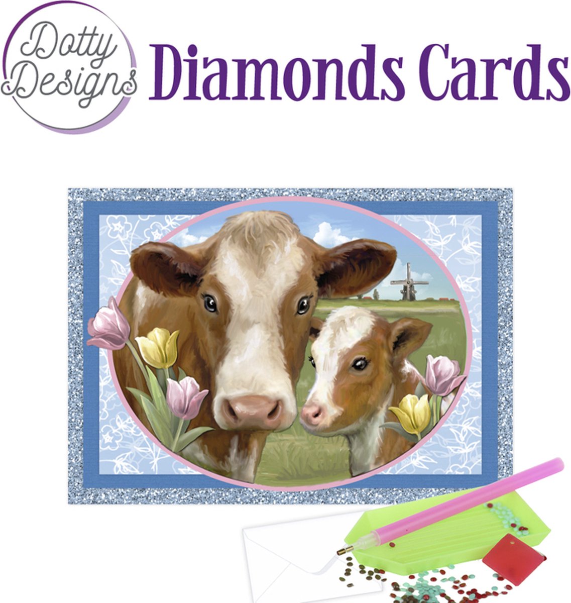 Dotty Designs Diamond Cards - Cows