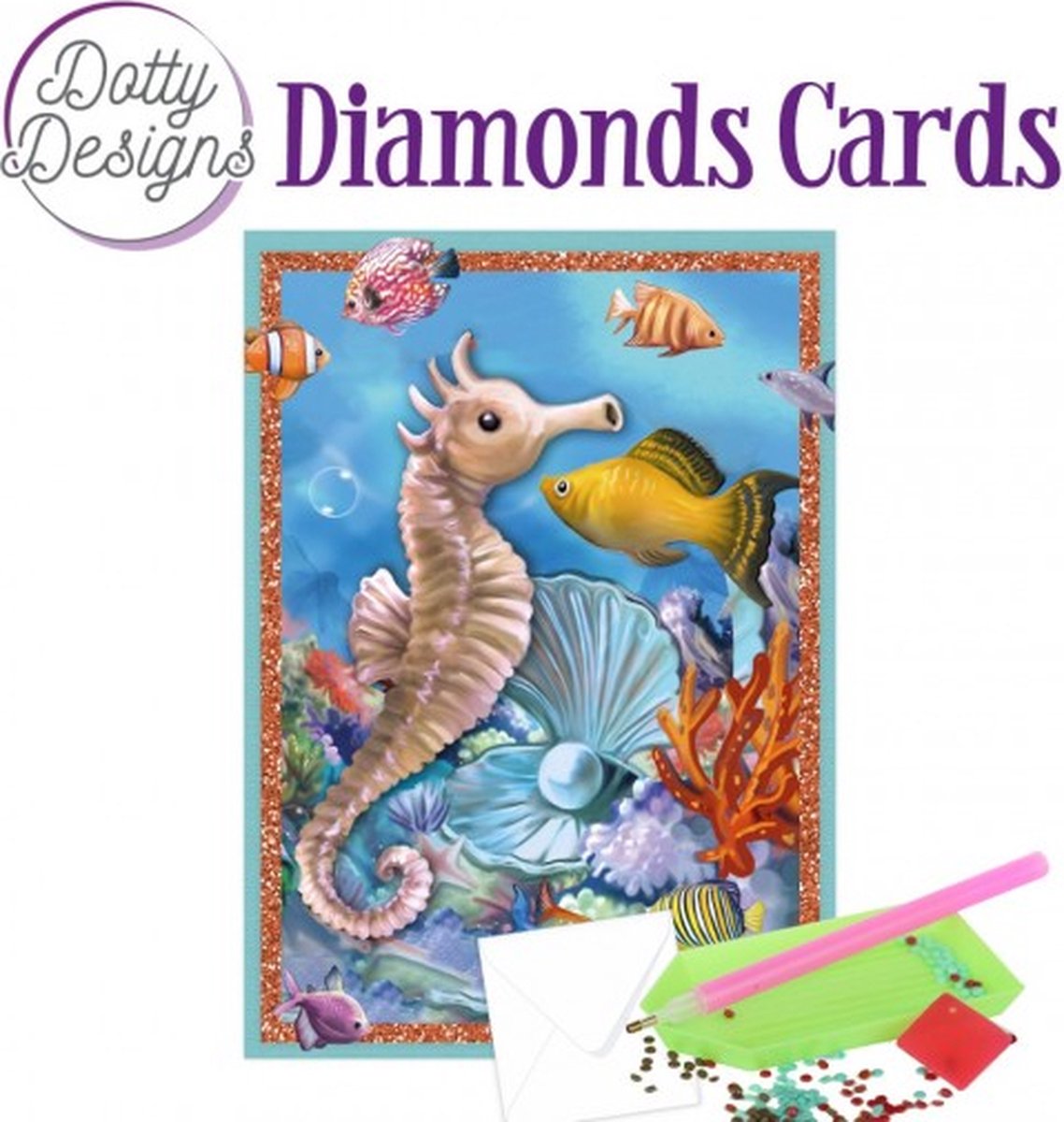 Dotty Designs Diamond Cards - Sea Horse