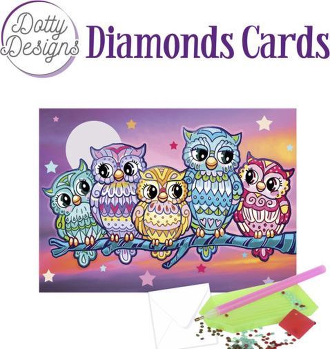 Dotty Designs Cards - Kitschy Owls - uilen - kaart