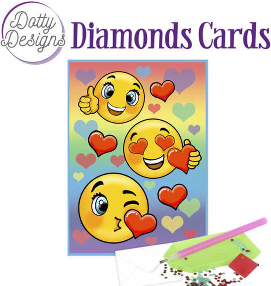 Dotty Designs Diamond Cards - Smileys