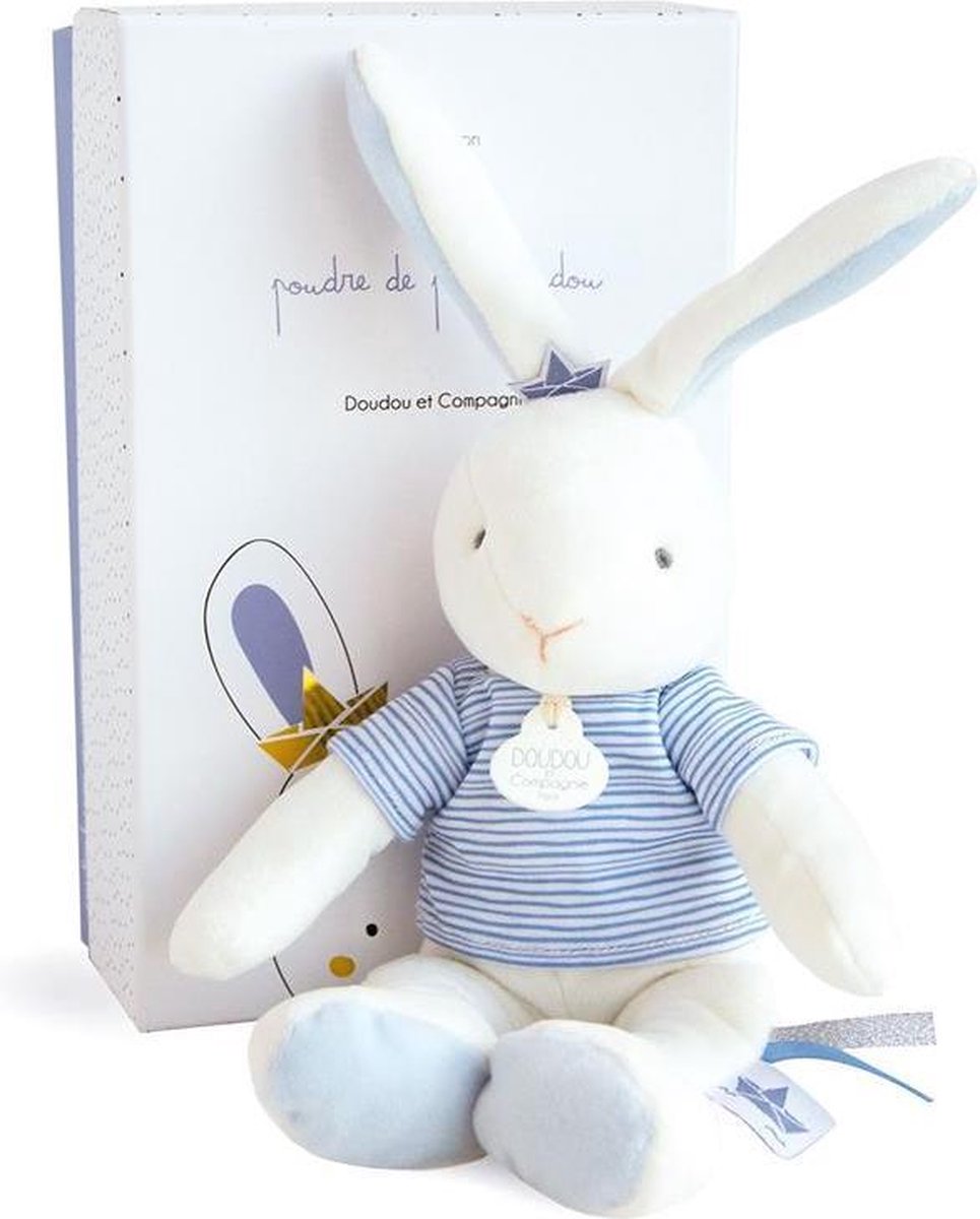 DouDou et Compagnie - Konijntje blauw in cadeau verpakking - DC3517