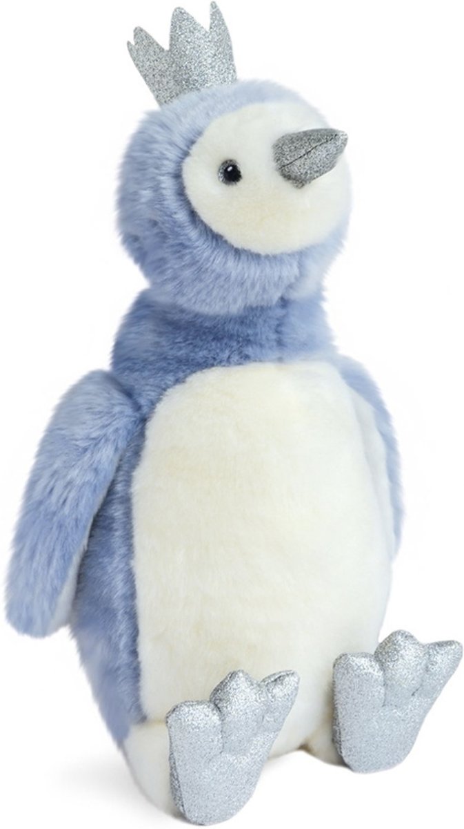 Pinguïn knuffel met glitters, pigloo,pinguïn, pinguin knuffel- blauw 30 cm, , Dou Dou et Compagnie