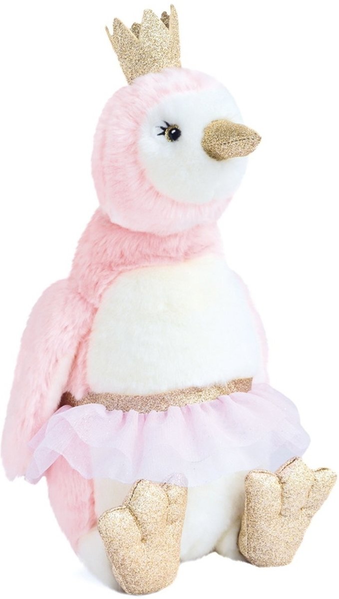 Pinguïn knuffel met glitters, pigloo,pinguïn, pinguin knuffel- roze 50 cm, Dou Dou et Compagnie