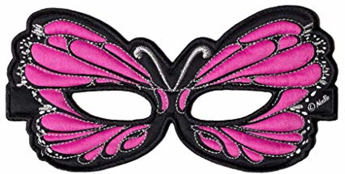 Hibba verkleedkleding masker butterfly pink