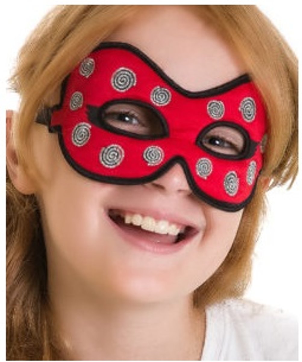 Hibba verkleedkleding masker rood