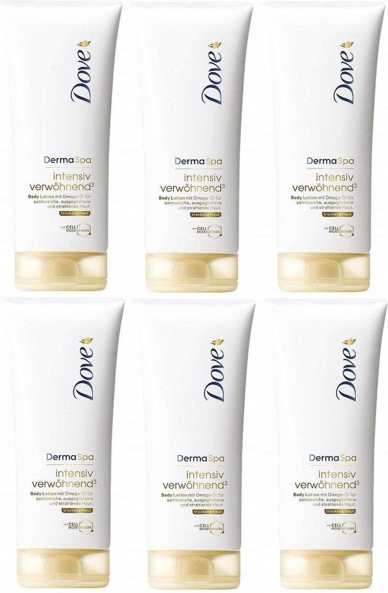 Dove DermaSpa Bodylotion Intensieve Verwennerij - 6 x 200 ml voordeelverpakking