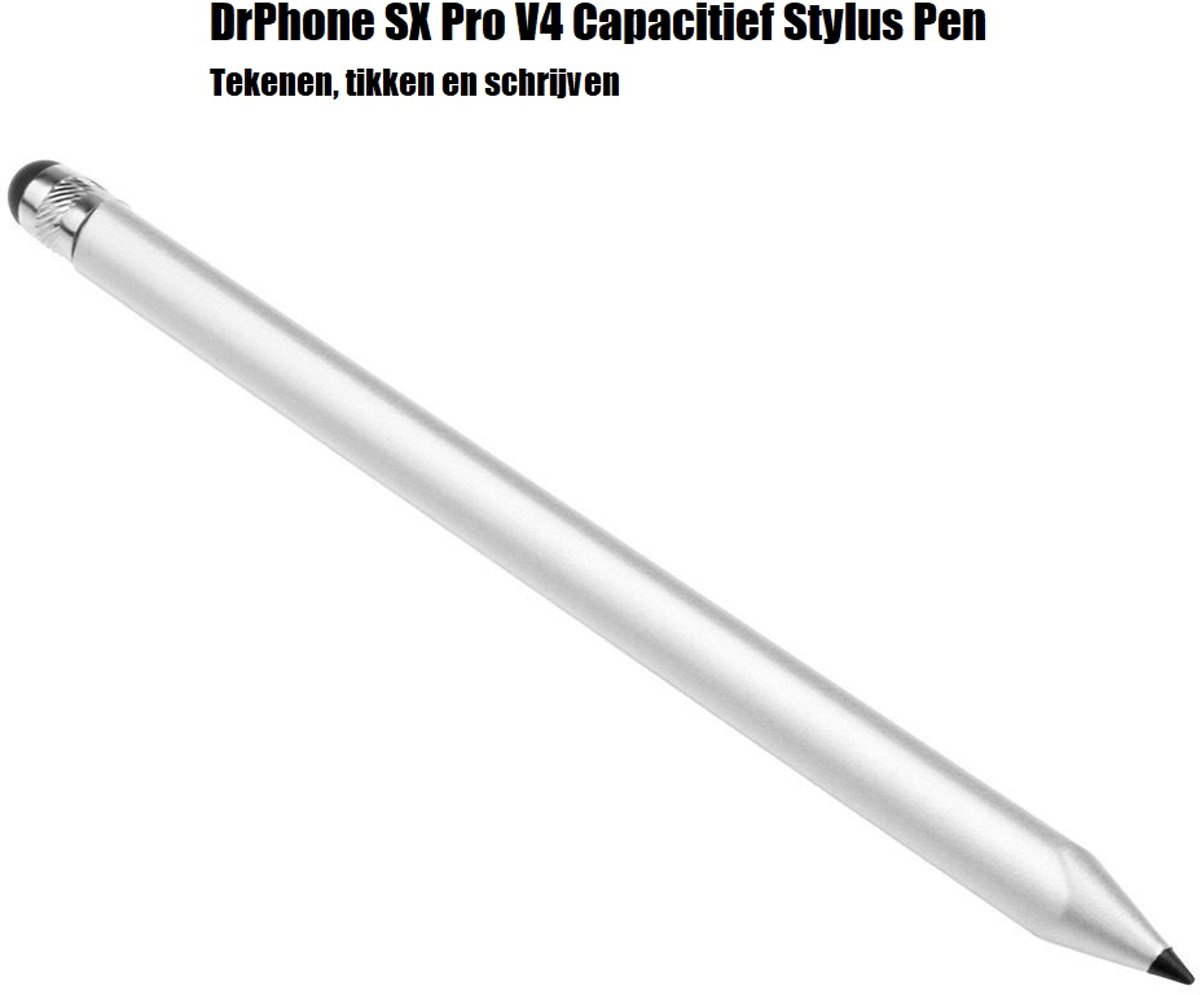 DrPhone - SXPro V4  Resistieve Stylus Pen Precisie Geschikt voor PCs / Computers  (Dunne punt voor Resistive Touchscreen (Geen iPad of Samsung schermen) -  Zachte kant Geschikt voor de iPad of Samsung - Extra lange pen