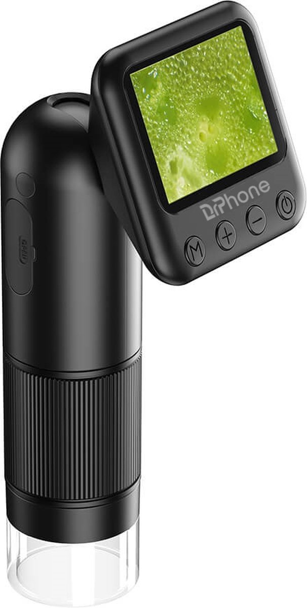 DrPhone APL08 Draagbare Digitale Krachtige Microscoop – Foto/Video – 2inch Scherm – Ingebouwde Batterij - 12x24 Vergroting /5X zoom - Zwart