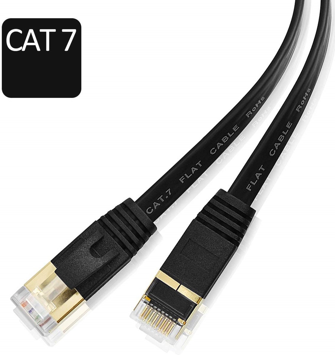 DrPhone Ethernetkabel - CAT7 RJ45 LAN - Internetkabel tot 600 MHz - Plat ontwerp - 3 Meter