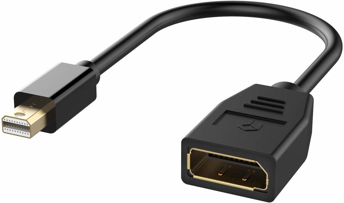 DrPhone MP02 Mini DisplayPort mannelijk naar DisplayPort vrouwelijk adapter - 4K Ultra HD-resolutie -Zwart