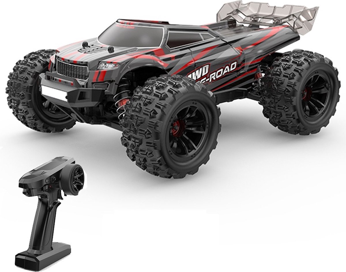 DrPhone RCX4 - RC 1:16 Auto 4WD – 55 km/h Bestuurbare Hyper Buggy Met Borstel loze Motor – RC Buggy – Auto Met Accu – 4WD Buggy Met 2,4GHZ Controller – Rood