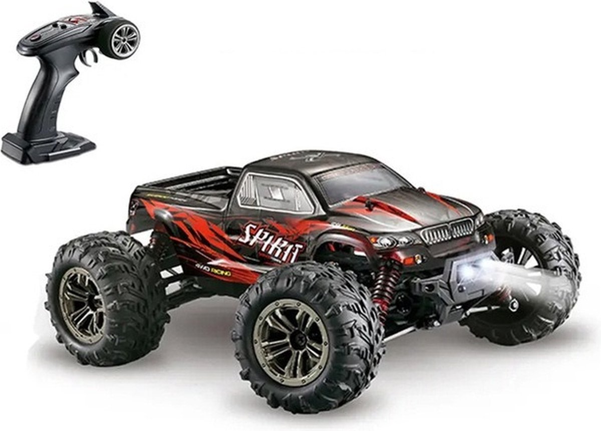 DrPhone RCX5 - RC 1:16 Auto 4WD – 60 km/h Bestuurbare Waterdichte Truck Met Borstel loze Motor – RC Truck – Truck Met Accu – 4WD Truck Met 2,4GHz Controller – Met 2 Accu’s - Rood