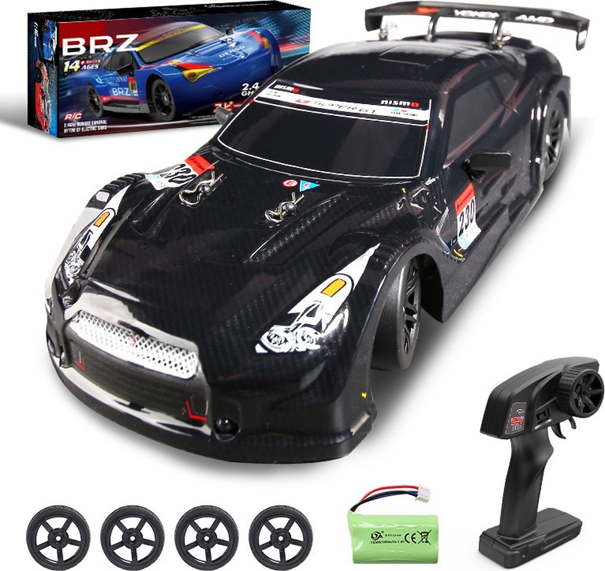 DrPhone RCZ Sigma - Model 2.4Gz - Drift RC Auto 1:16 - Elektrisch bestuurbare Race Auto - Zwart