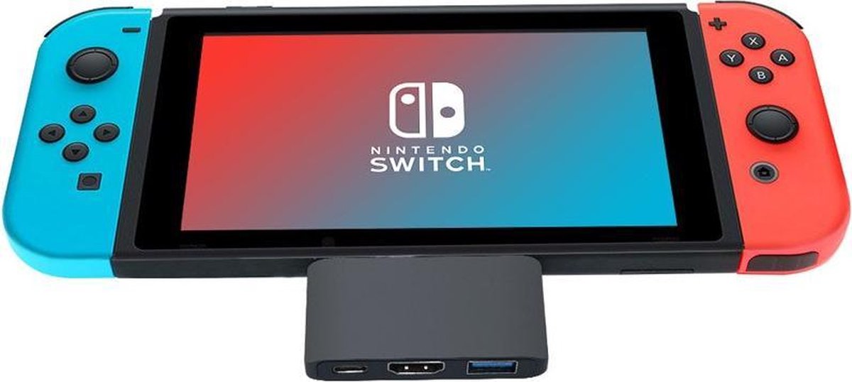 DrPhone SWITCHX - Nintendo Switch 4K HDMI Adapter - USB-C naar HDMI + USB 3.0 + USB-C Female HUB – Ondersteuning DEX