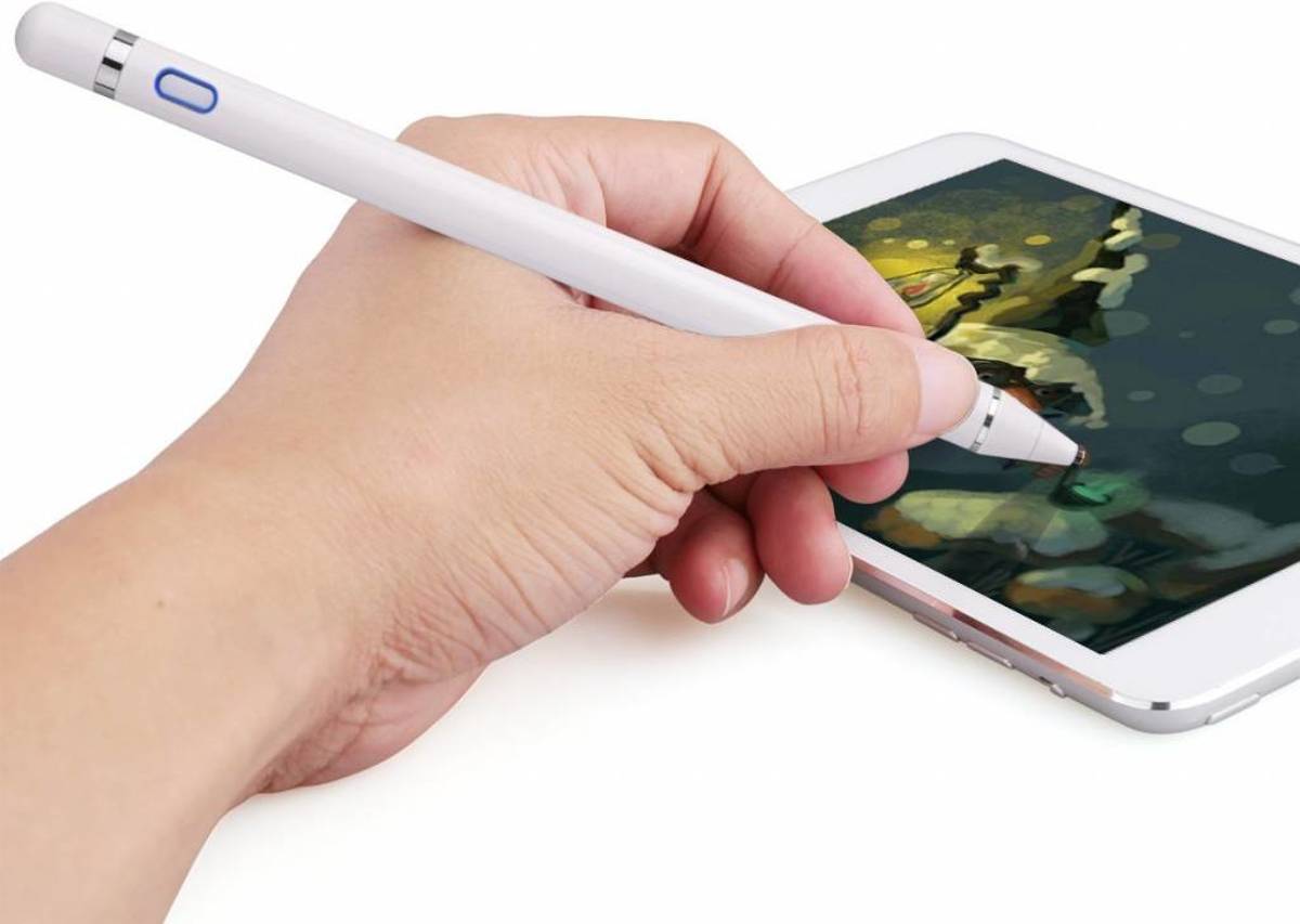 DrPhone Ultima Actieve Stylus Pen - 1.45mm Koperen Punt - Slaapmodus - 10 uur - Magneet - Geschikt voor Apple iPad Pro 11 / 10.5 / 12.9 / iPad Air 10.5 / iPad Mini - IOS / Android Samsung Tab S4 10.5 en Windows Surface Pro / Book