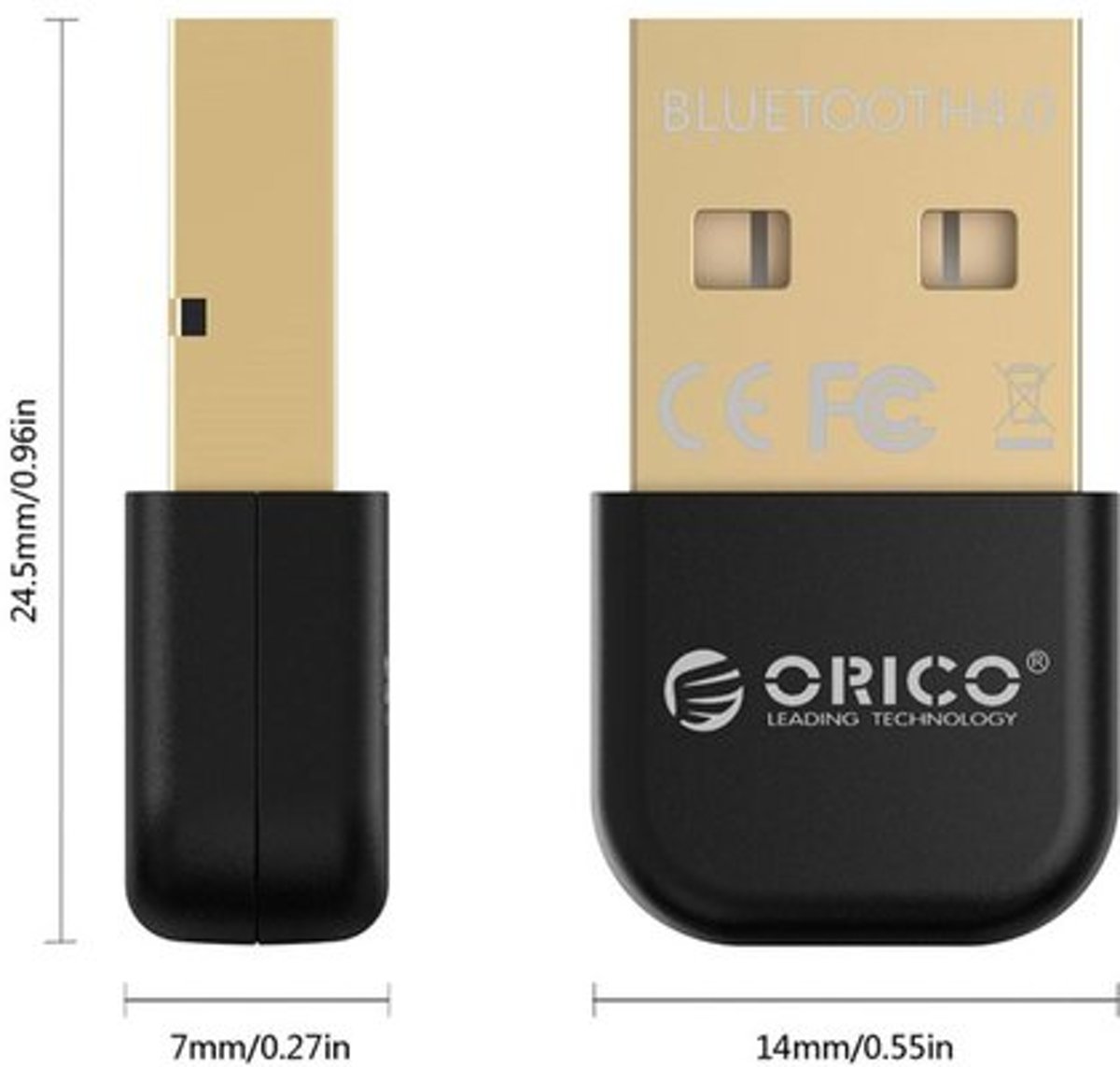 DrPhone V3 Ultimate Premium Mini Bluetooth 4.0 USB Adapter Dongle - Ondersteunt BLE Geschikt voor o.a. Muis / Toetsenbord / Koptelefoon / Laptop / PC etc - Voor Windows - Zwart- Inclusief NL Handleiding