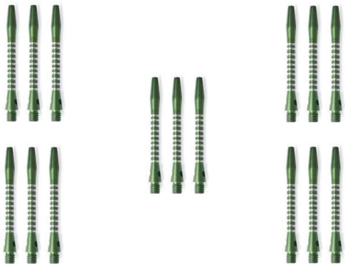 5 Sets - Abbey Darts Shafts Aluminium - Groen - medium - darts shafts