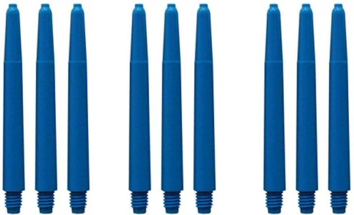 Dragon Darts dart shafts - 3 sets (9 stuks) - Medium - Blauw - darts shafts