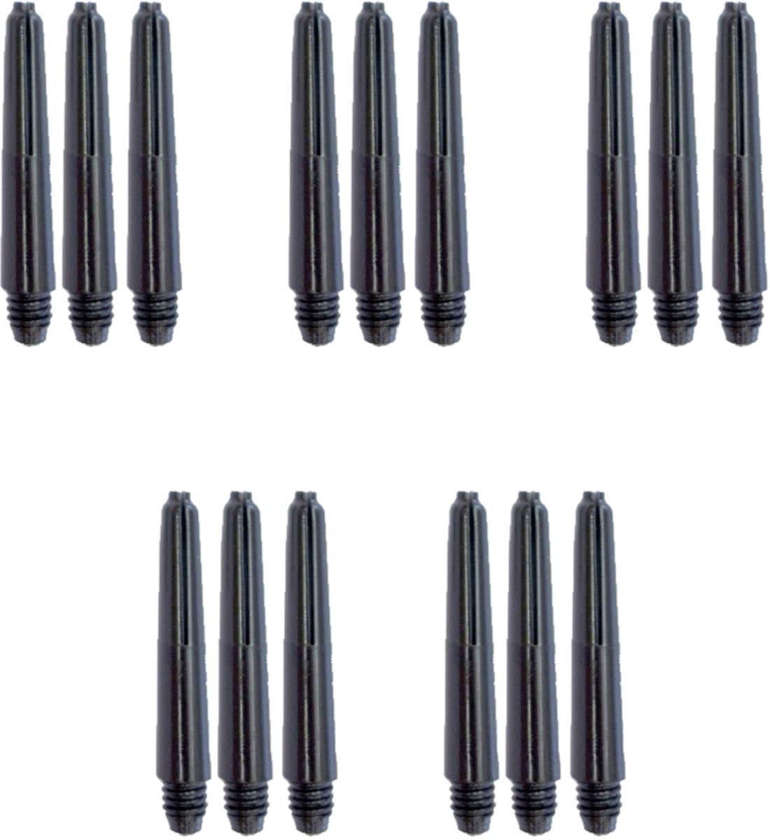 Dragon Darts dart shafts - zwart - 3 sets (9 stuks) - Short - darts shafts