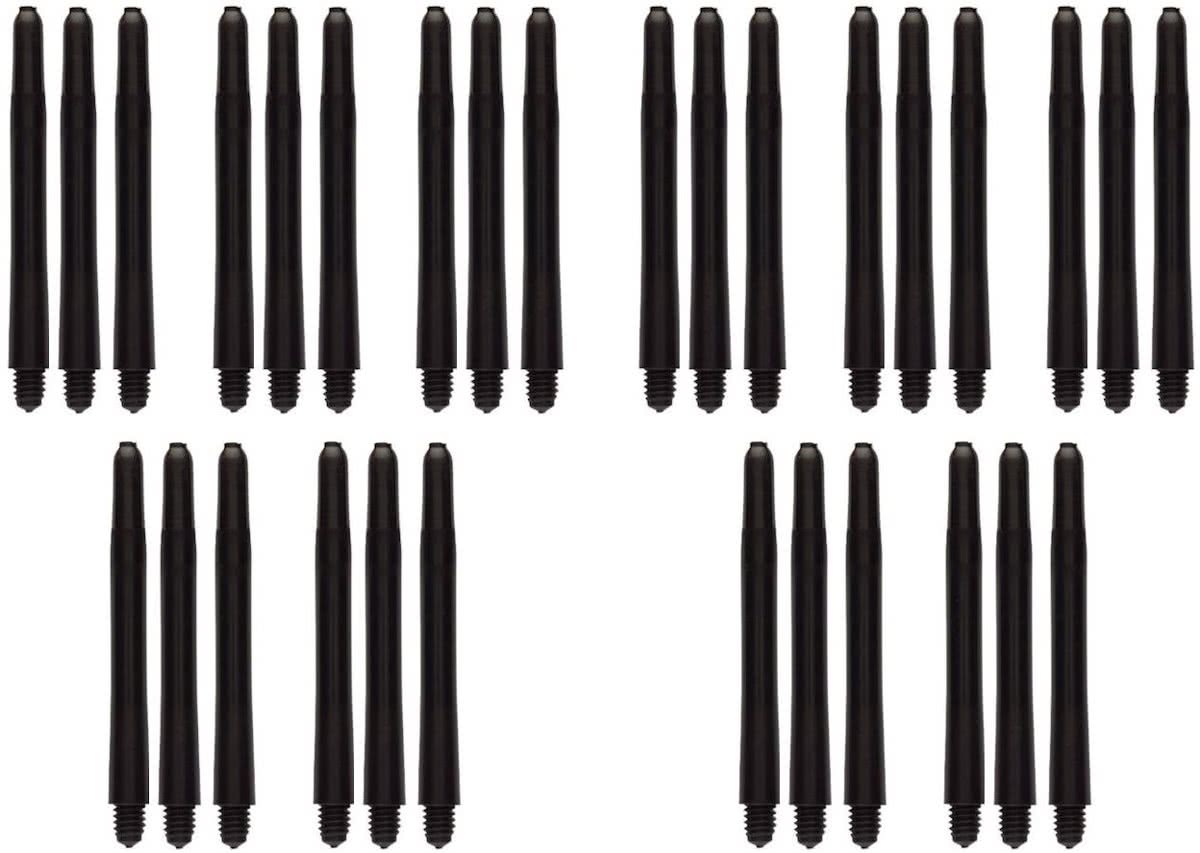 Dragon Darts zwarte darts shafts - 10 sets (30 stuks) - medium - darts shafts