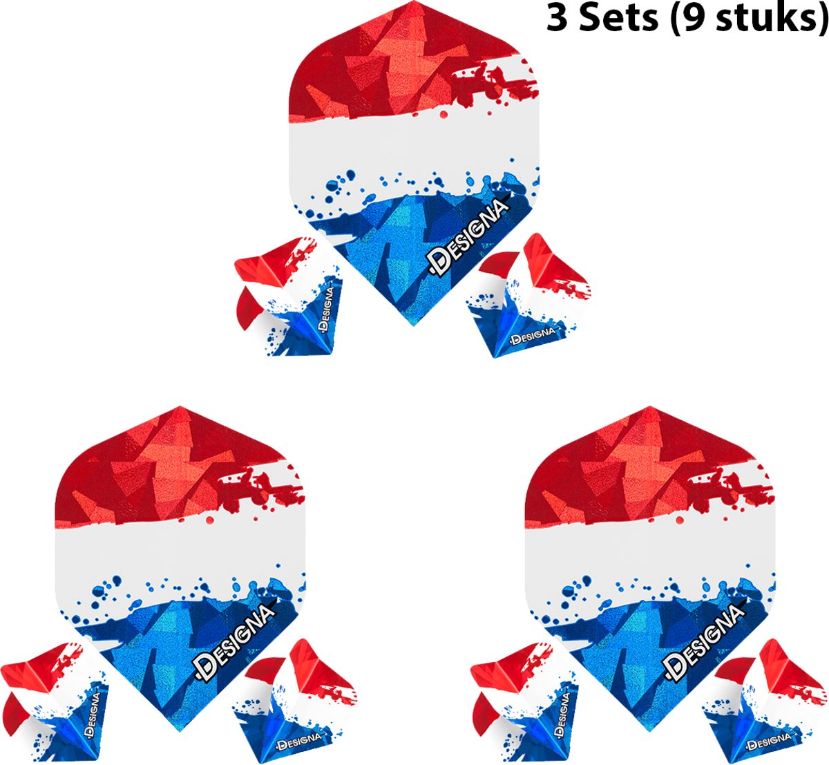 Dragon darts Designa – 3 sets - Nederlandse vlag Flights – darts flights