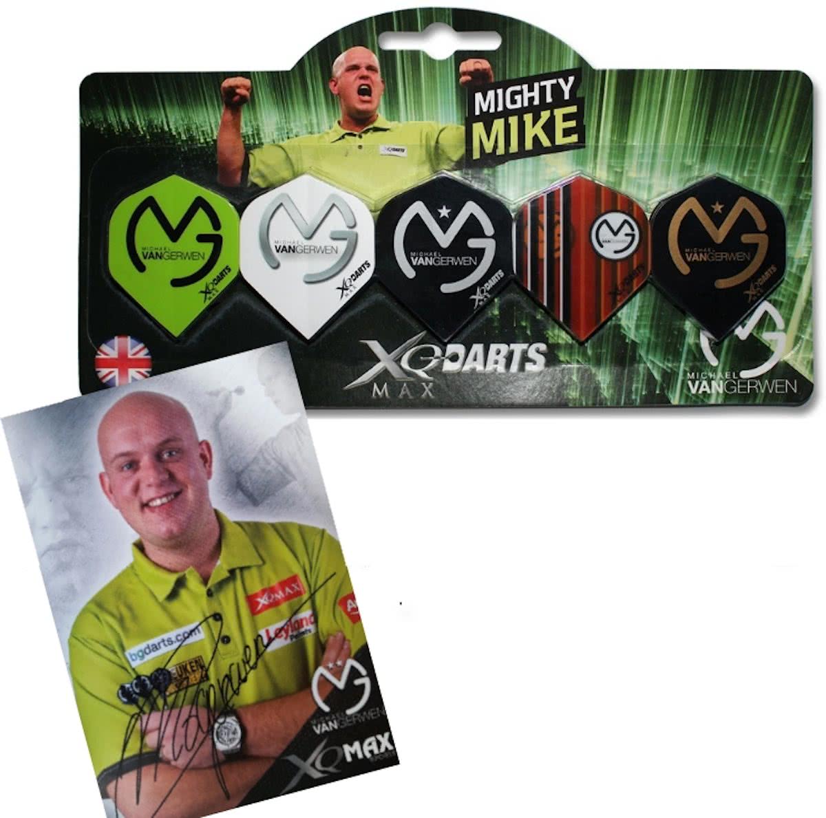 Michael van Gerwen - 5 sets flights met - gratis - gesigneerde kaart multipack mvg flight